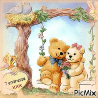 PETITS OURS AMOUREUX 动画 GIF