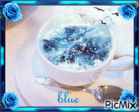 blue coffee1 - Zdarma animovaný GIF