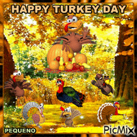 HAPPY TURKEY DAY animovaný GIF