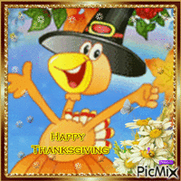 Happy Thanksgiving friends - GIF animé gratuit