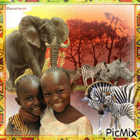 Merveilleux enfant(s) africain(s) - GIF animé gratuit