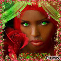 femme et couleur rouge et vert  concours - Бесплатный анимированный гифка