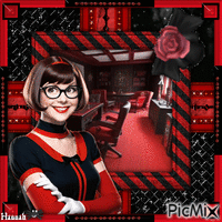 {♠}Velma in a Black and Red Aesthetic{♠} - Nemokamas animacinis gif