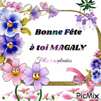 Bonne Fête Magaly! - GIF animé gratuit