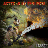 SITTING BY THE FIRE - Безплатен анимиран GIF