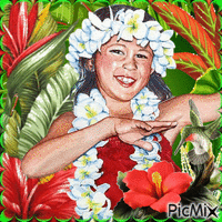 Petite tahitienne... concours - GIF animé gratuit