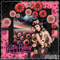 {☼}Katy Perry & Coral Sunflowers{☼} - Gratis animerad GIF