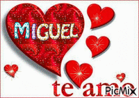 Miguel te amo - GIF animado grátis