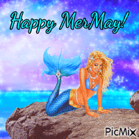 Mermaid in glitter fantasy world