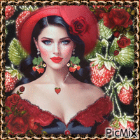 Strawberry woman - Gratis geanimeerde GIF
