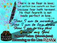 THERE IS NO FEAR IN PERFECT LOVE!