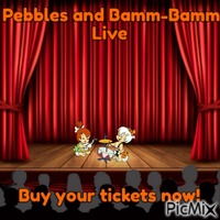 Pebbles and Bamm-Bamm live geanimeerde GIF