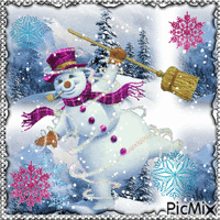 Votre plus beau bonhomme de neige - GIF animasi gratis