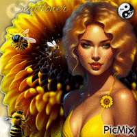 Sunflower - Nemokamas animacinis gif