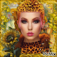 Femme en jaune - Δωρεάν κινούμενο GIF