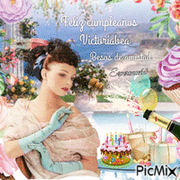 🎁 Feliz cumpleaños Victoriabea 🎂 - Gratis geanimeerde GIF