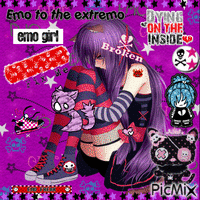 manga emo girl - Ingyenes animált GIF