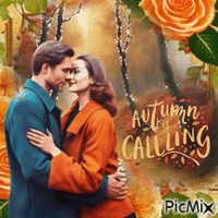 Love in autumn animuotas GIF
