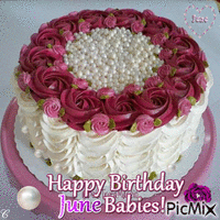 Happy Birthday June Babies Animated GIF