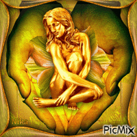 Золотая женщина - Darmowy animowany GIF