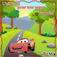 Route de campagne animowany gif