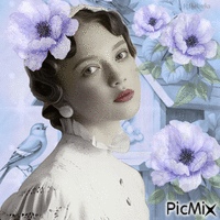 vintage woman анимиран GIF
