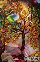 Entre las hojas Animated GIF