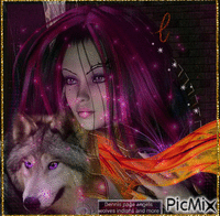 wolf lady geanimeerde GIF