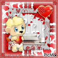{Little Loveheart Lion} animasyonlu GIF