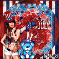Happy 4th of July - GIF animé gratuit