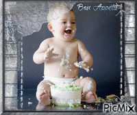 bébé gourmand - GIF animé gratuit