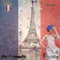 France le pays de ma naissance - GIF animé gratuit