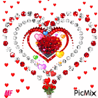 coeur d amour - GIF animasi gratis