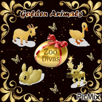 Golden egg animals - GIF animé gratuit