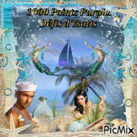 1000 points Purple animirani GIF