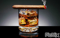 уиски с пура - Zdarma animovaný GIF