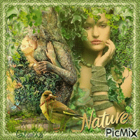 Femme nature - GIF animé gratuit