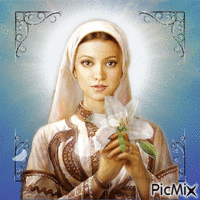 Sainte Marie, princesse des lys - GIF animé gratuit