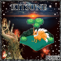 Kitsune 3.00 TREE animuotas GIF
