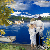 Lac et montagne par BBM Gif Animado