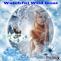 Watchful Wild Goat animeret GIF