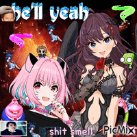shiki and riamu in hell GIF animasi