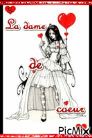 La dame de coeur - Бесплатный анимированный гифка