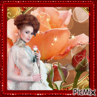 Uma rosa com amor - GIF animate gratis