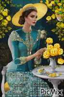 Rosas amarelas - GIF animasi gratis