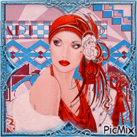 flapper in red - 免费动画 GIF