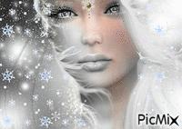 Snow Girl - Animovaný GIF zadarmo