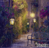 Rainy Night - Free animated GIF