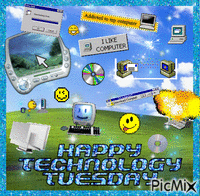 Happy Technology Tuesday - GIF animado gratis