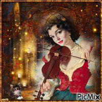Soirée d'hiver et musique au violon